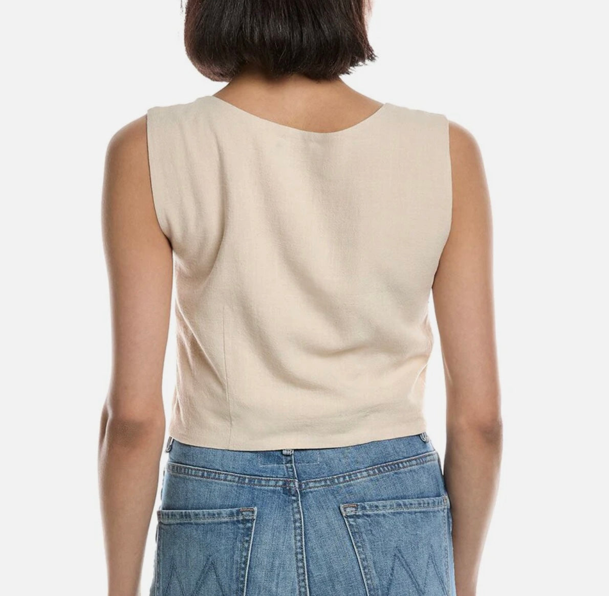 LUXE ALWAYS Linen-Blend Top