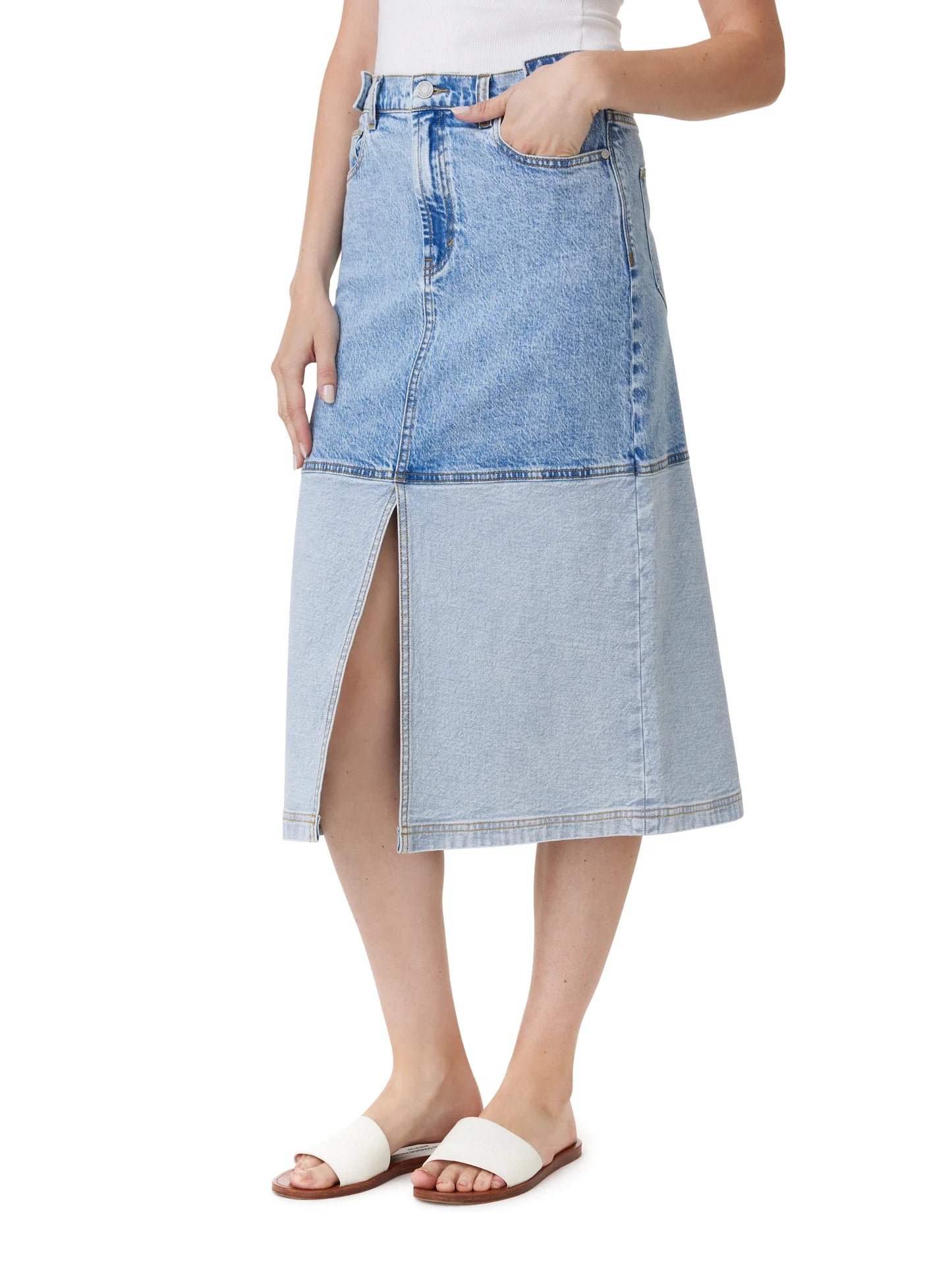 MIDI DENIM SKIRT