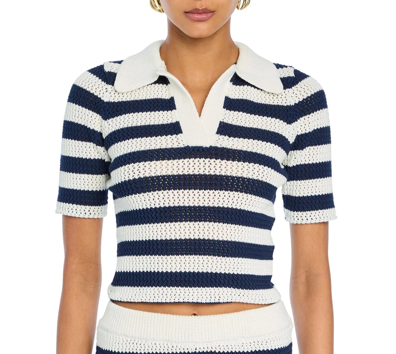 PAX CROCHET POLO TOP - SER.O.YA