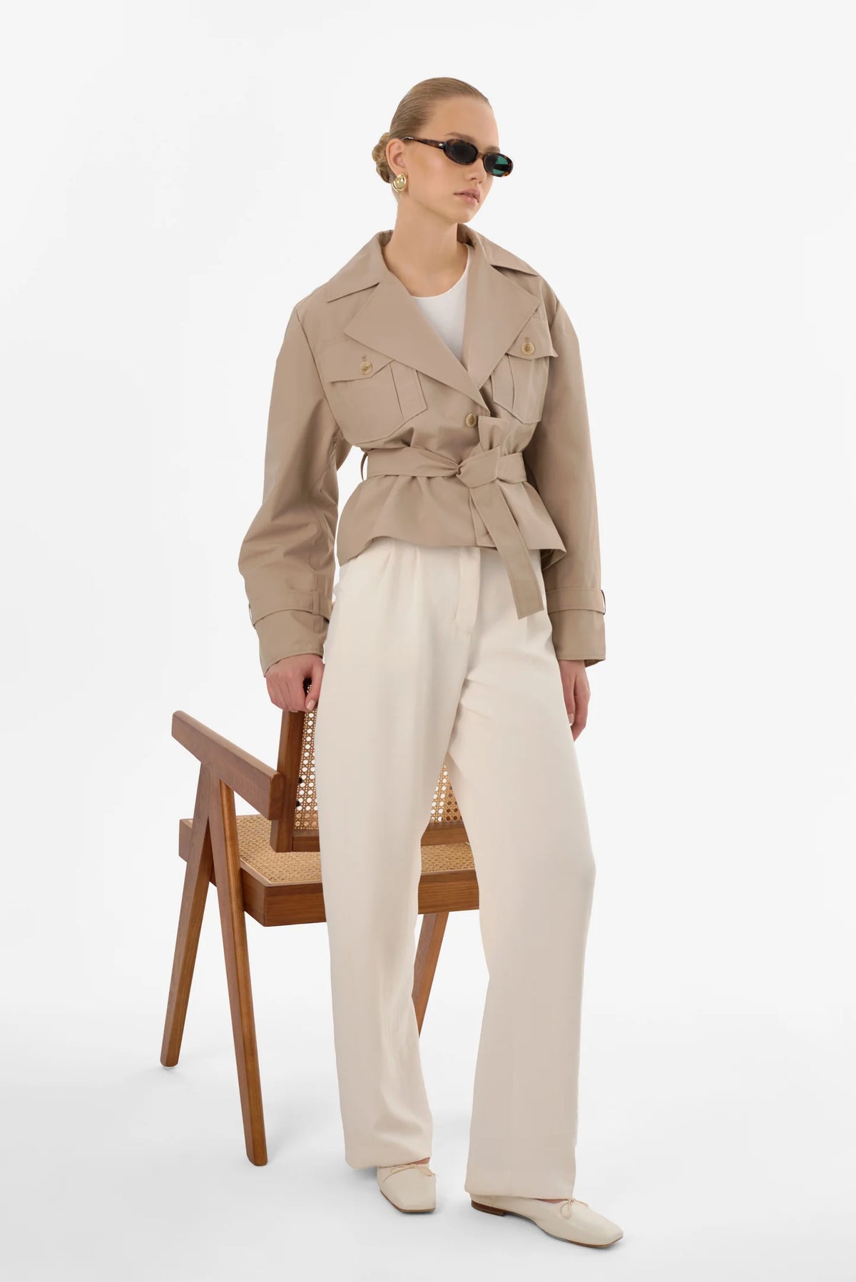Quinn Cropped Trench Coat