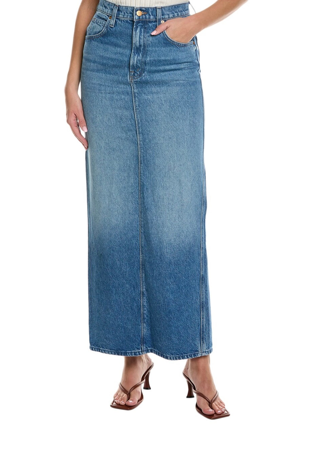 MOTHER DENIM THE CANDY STICK MAXI SKIRT