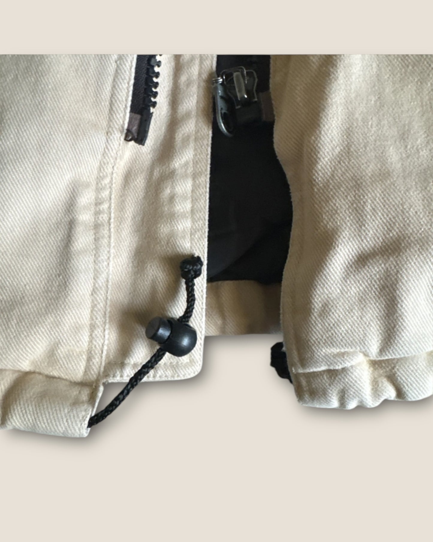 Vintage Calvin Klein Jeans Zip-Up Jacket – Khaki, Embroidered Logo (Size L)