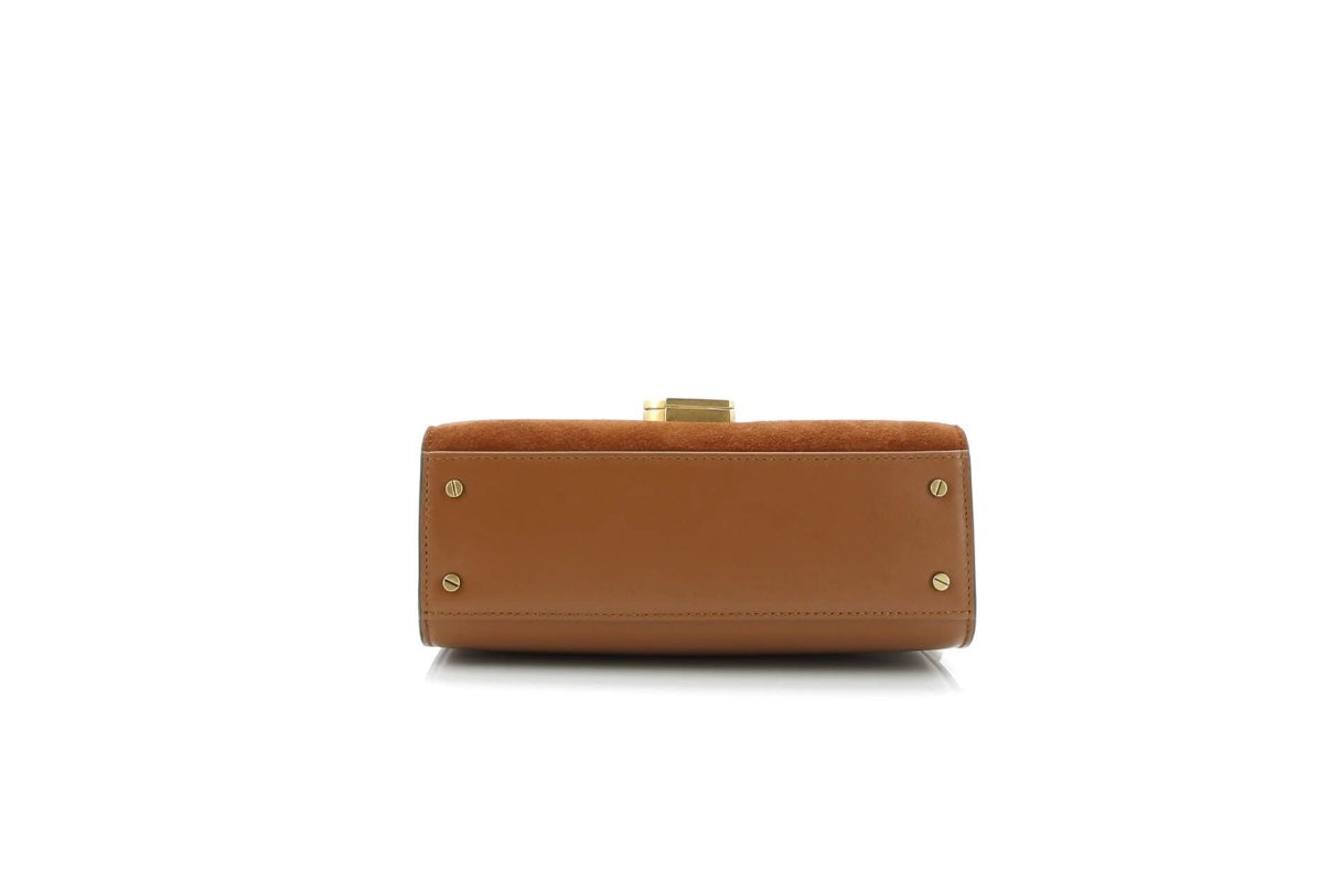 Saint Laurent Cassandra Mini YSL Top-Handle Crossbody Bag