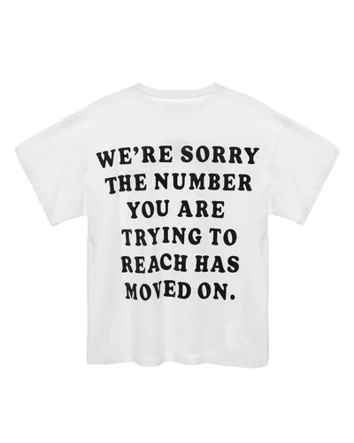WHITE 1-800 REVAMPED BOYFRIEND TEE