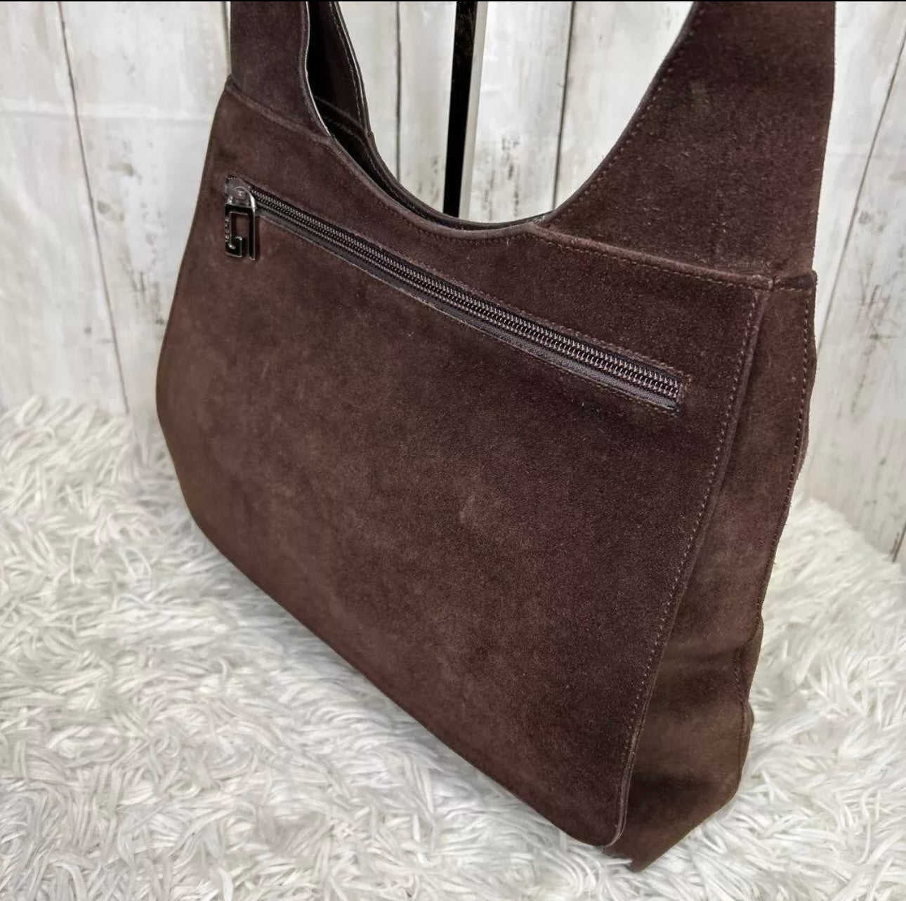 Gucci Tom Ford Era Suede Shoulder Bag
