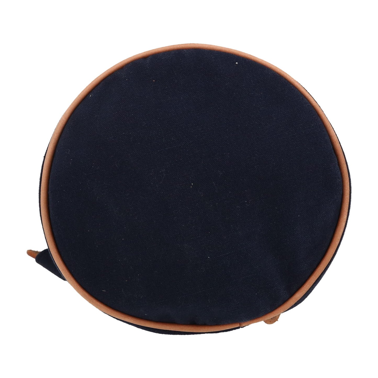 Hermès Polochon backpack in navy blue canvas and natural leather
