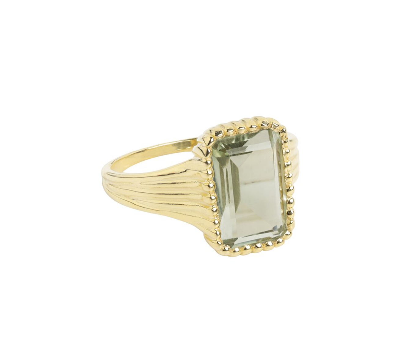 Tiramisu 14K Over Silver 4.15 ct. tw. Green Amethy