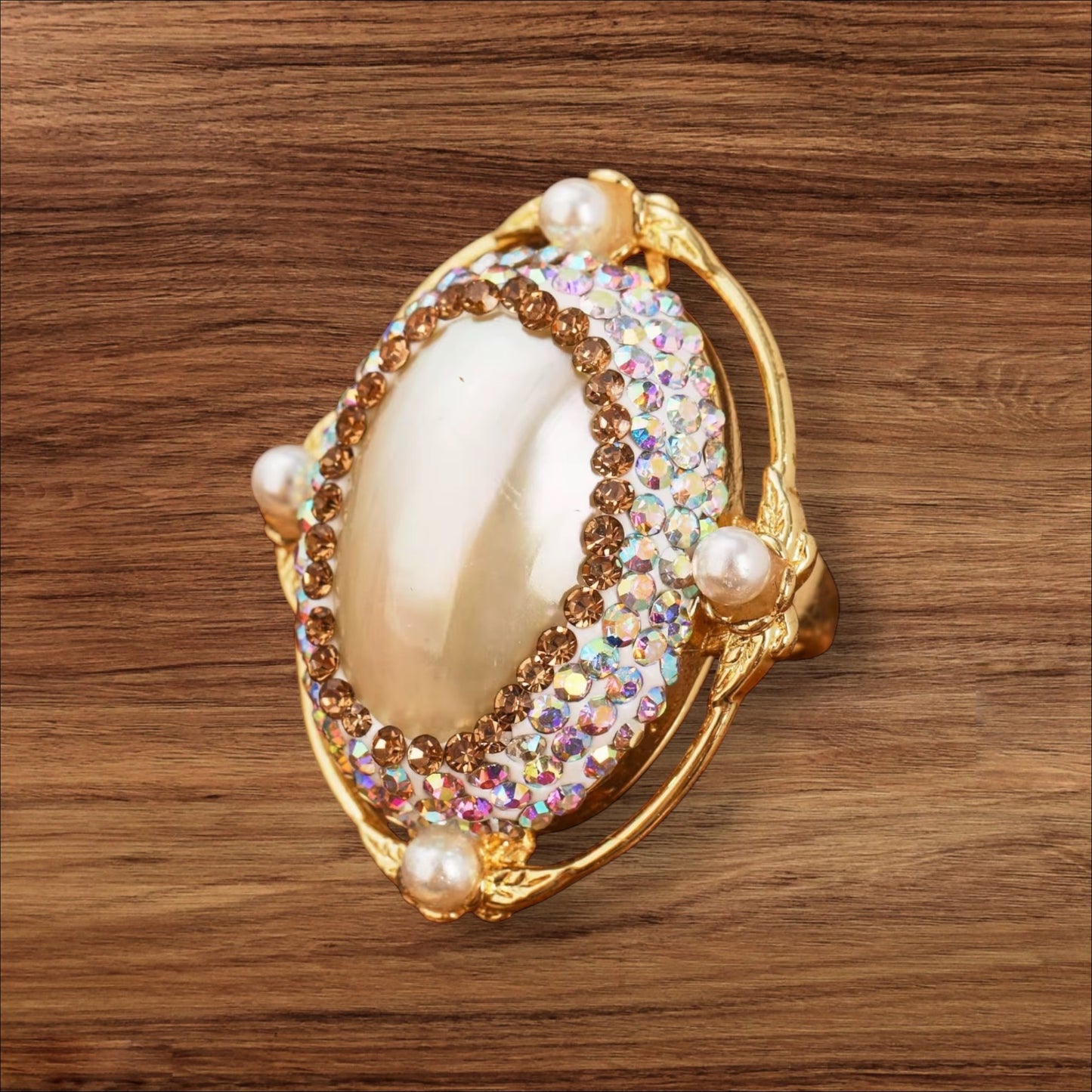 Celeste Crystal Cocktail Ring