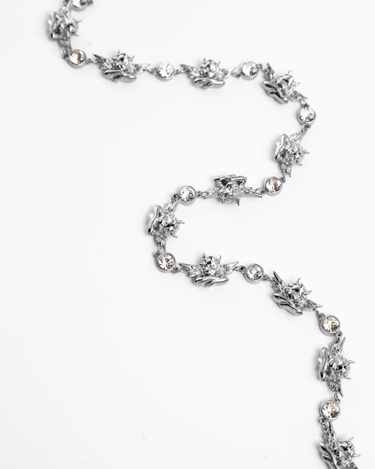 Crystal Clear Silver Necklace - Boys Lie