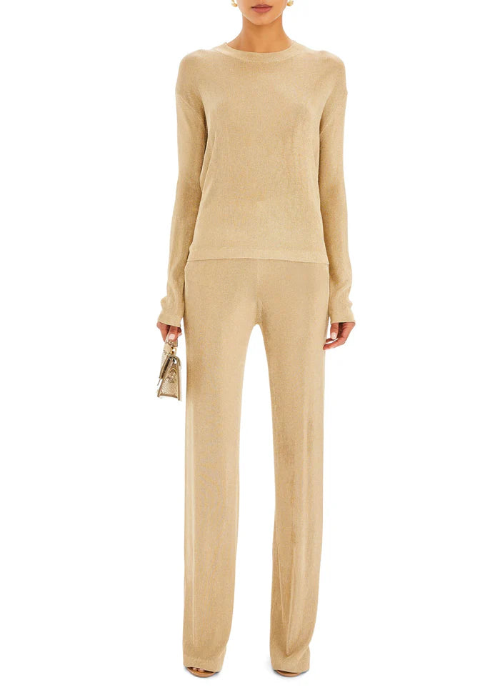 SHELDON METALLIC KNIT PANT - SER.O.YA