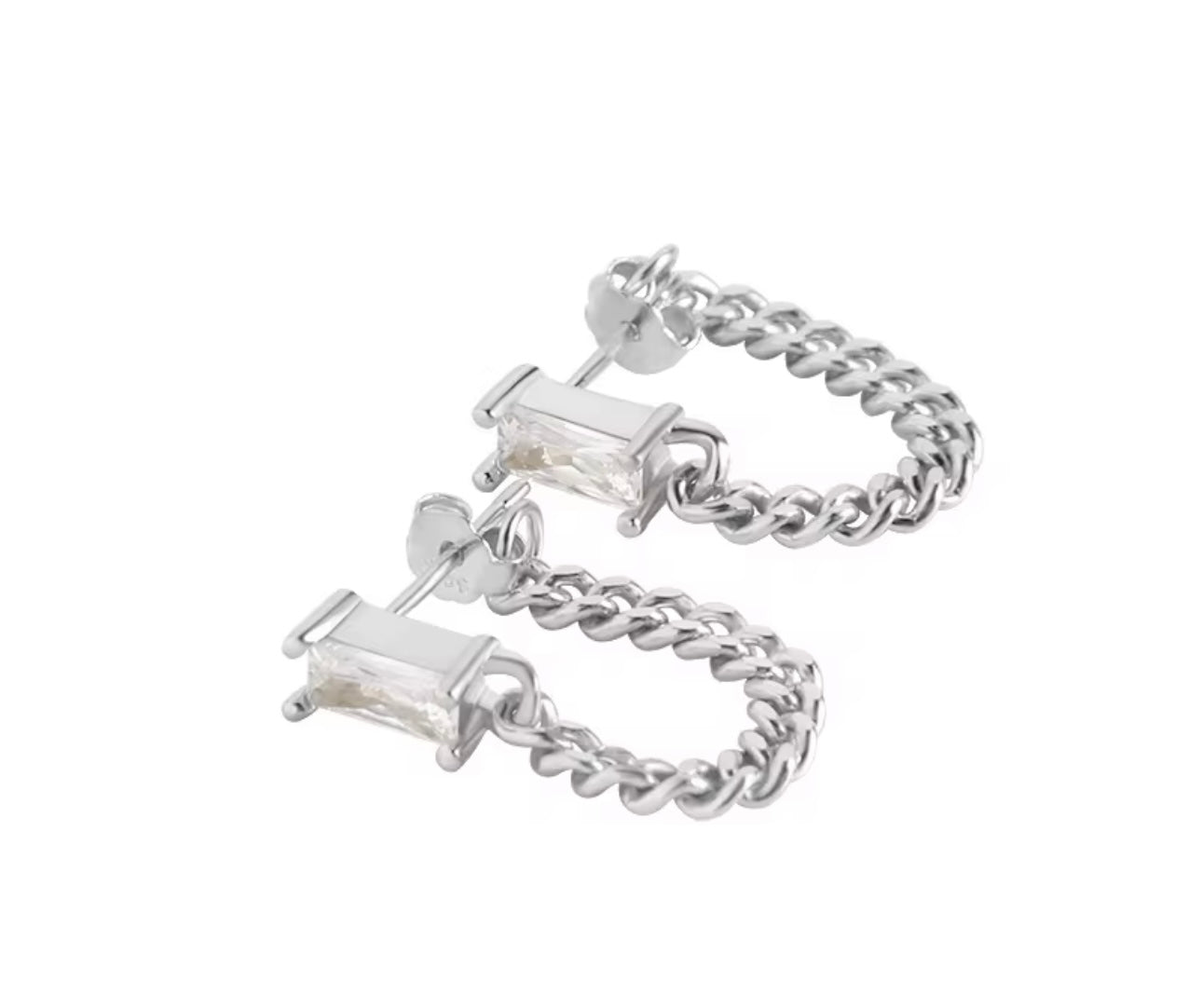 Link chain earrings