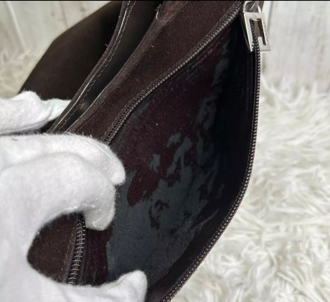 Gucci Tom Ford Era Suede Shoulder Bag