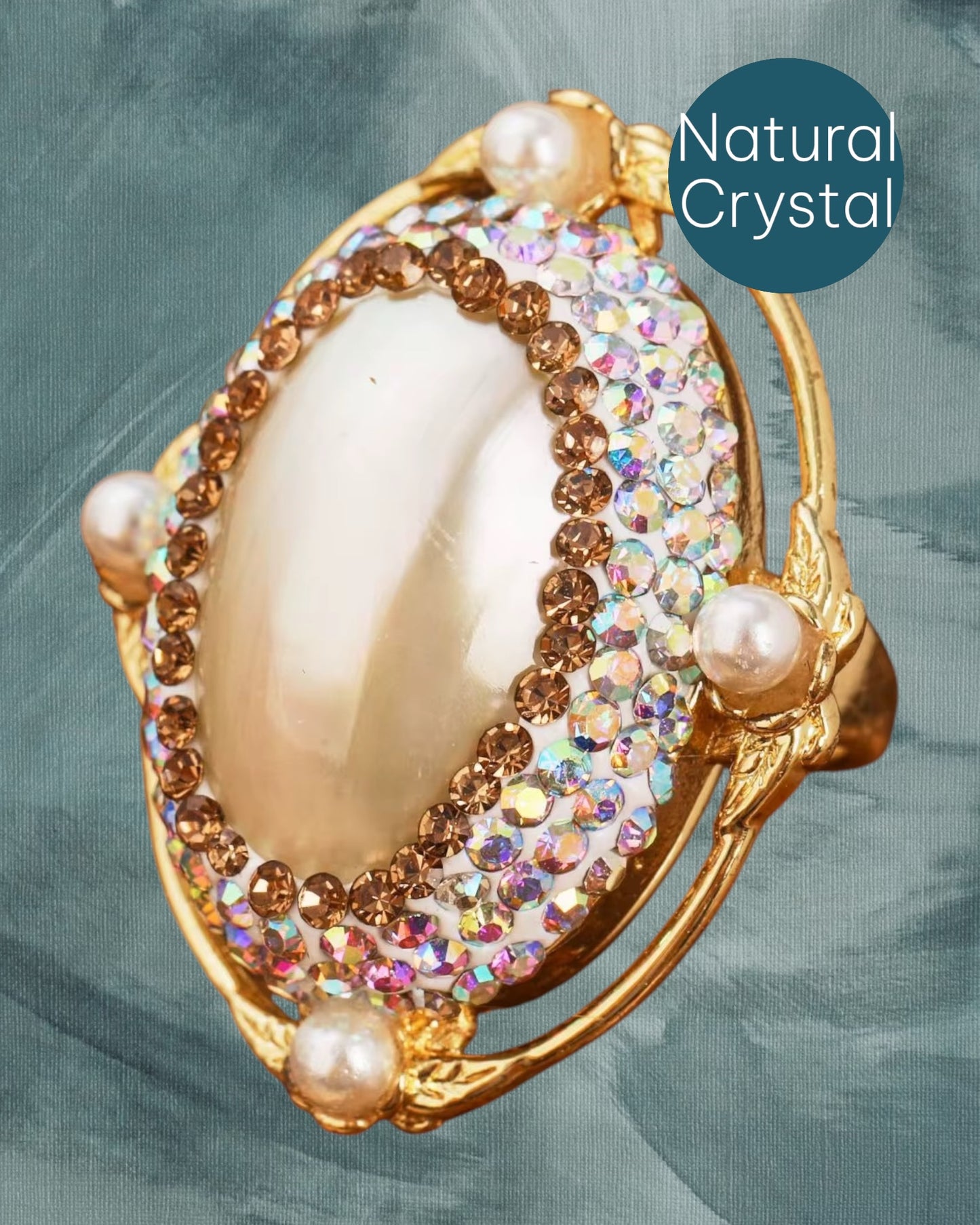 Celeste Crystal Cocktail Ring