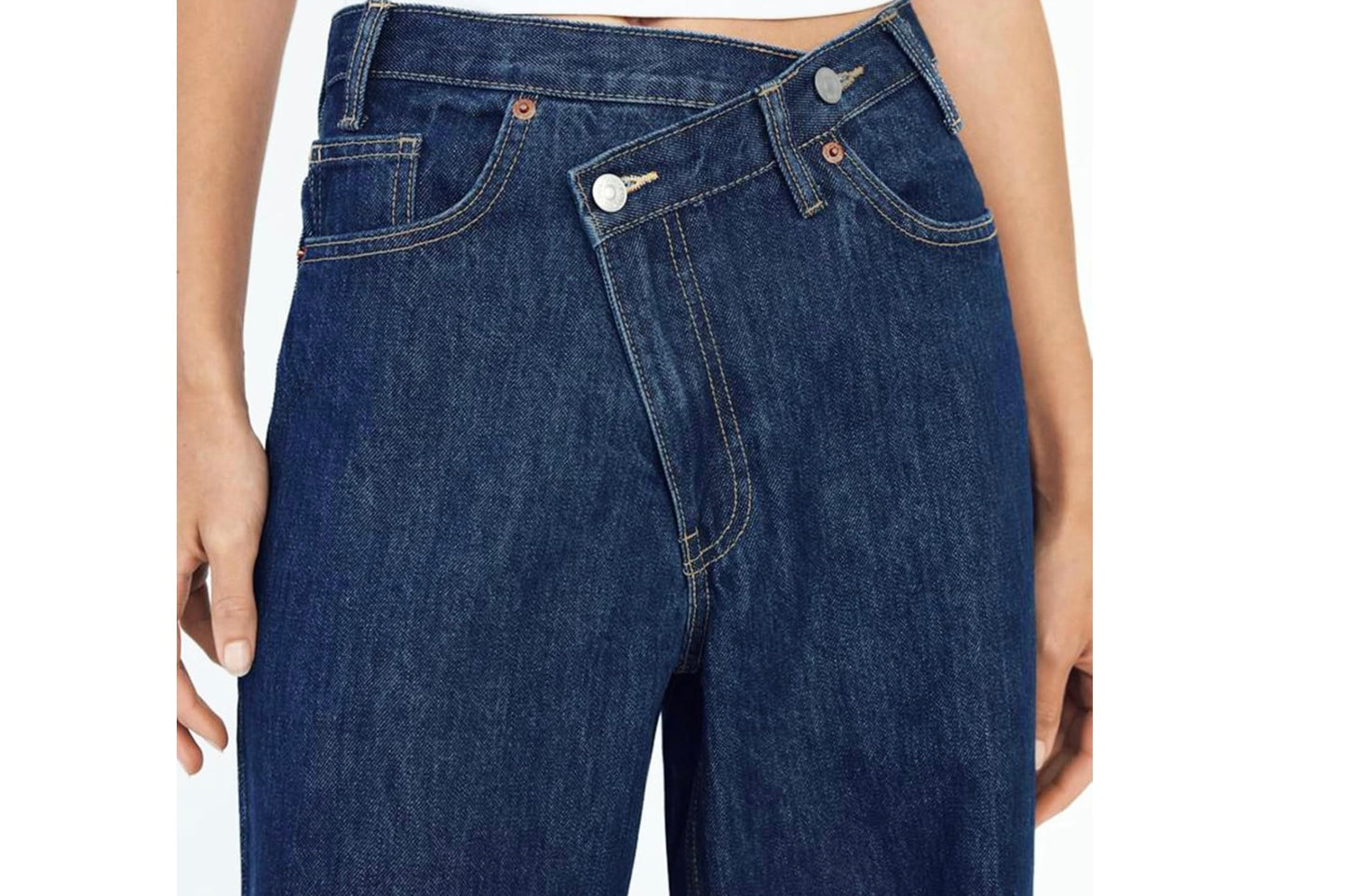 Y2K Wide Baggy Side-Button Jeans