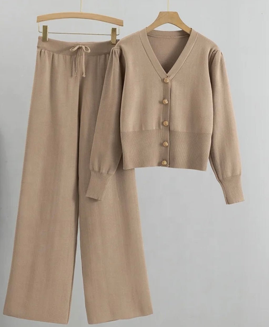 Knitted Old Money Athleisure Two-Piece Set