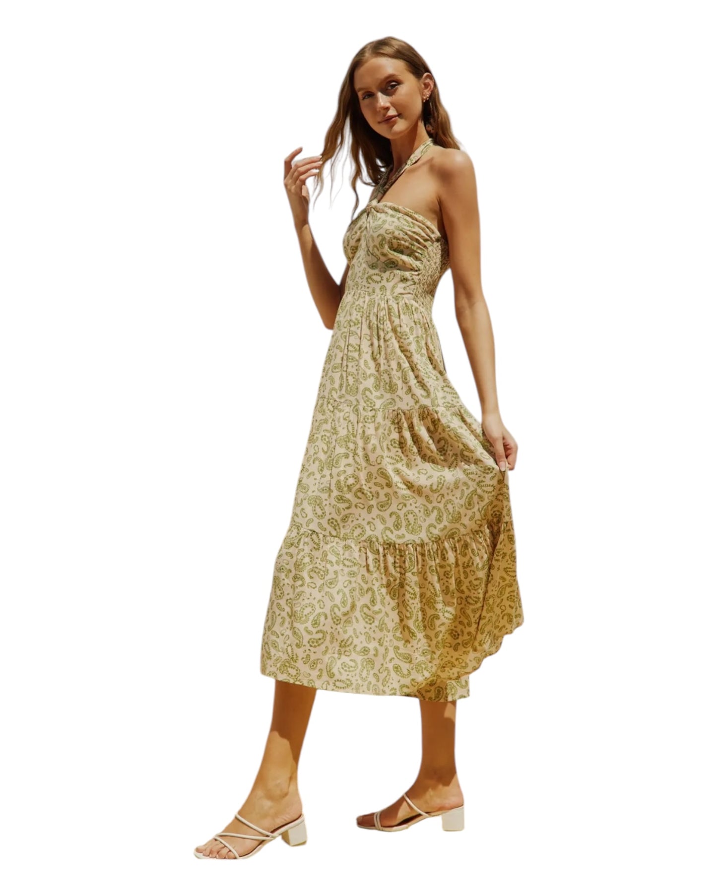 Lucky Charm Halter Tiered Dress