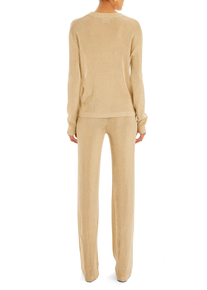 SHELDON METALLIC KNIT PANT - SER.O.YA