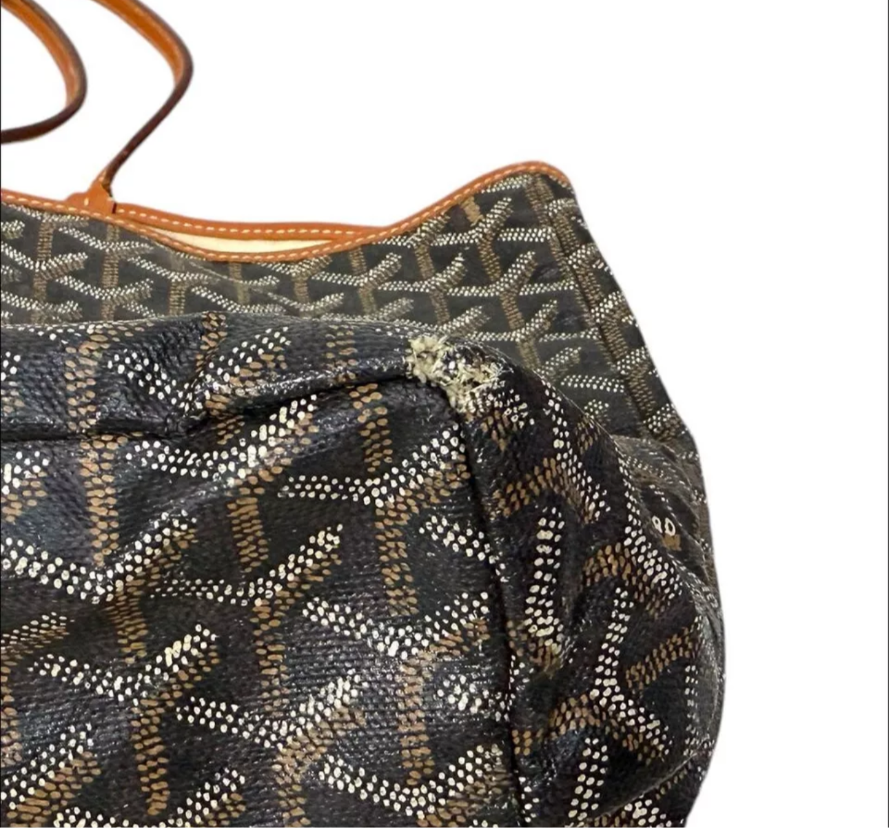 GOYARD Goyardine Saint Louis PM Black & Tan