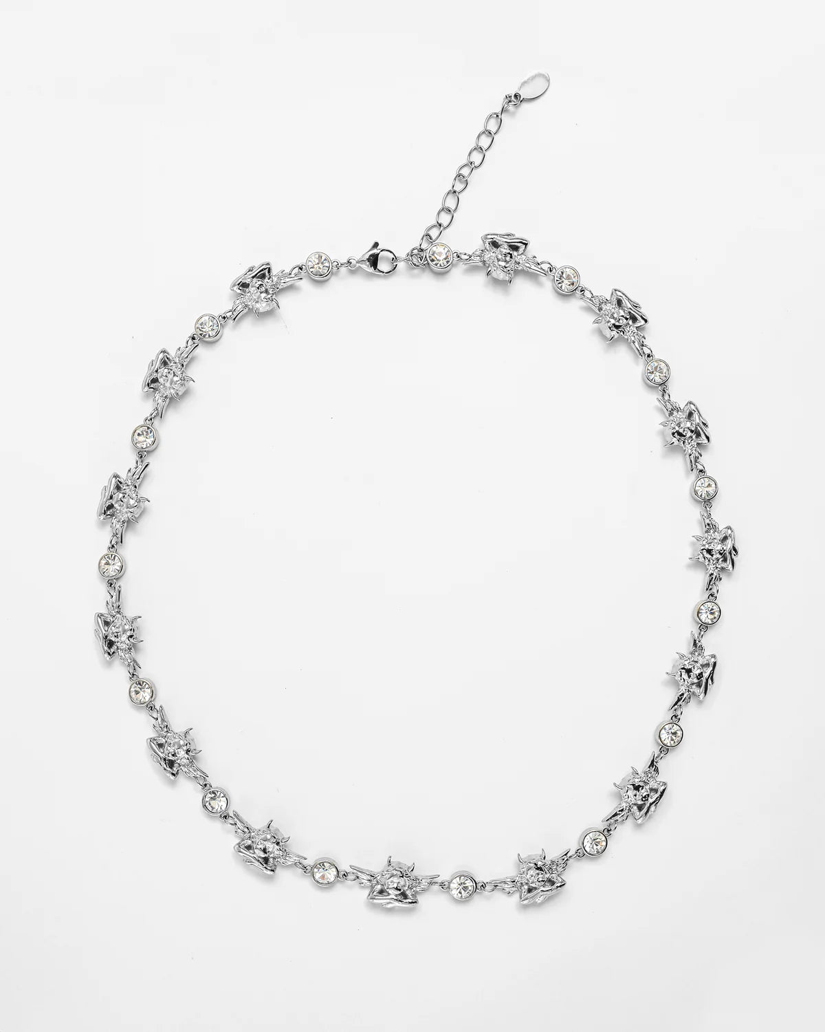 Crystal Clear Silver Necklace - Boys Lie