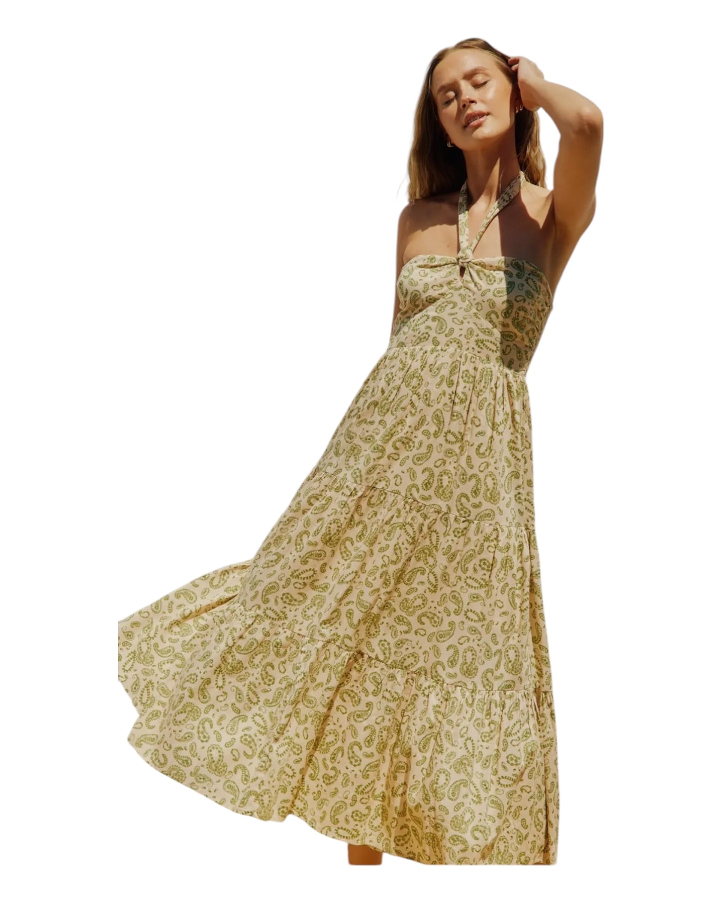 Lucky Charm Halter Tiered Dress