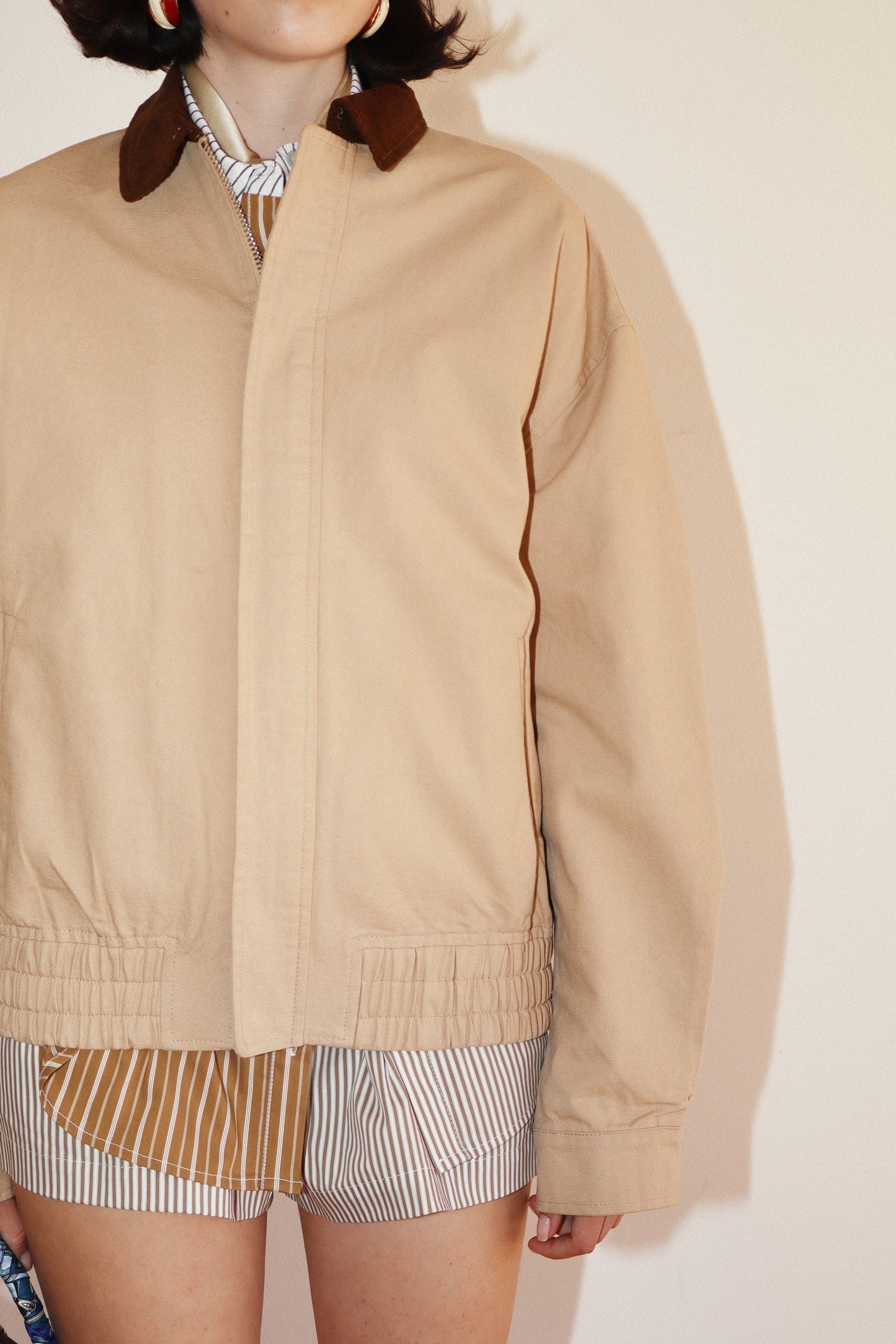 Vintage Canvas Bomber Jacket