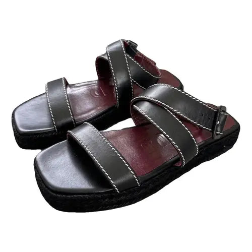 Staud Lara Espadrille Leather Sandal