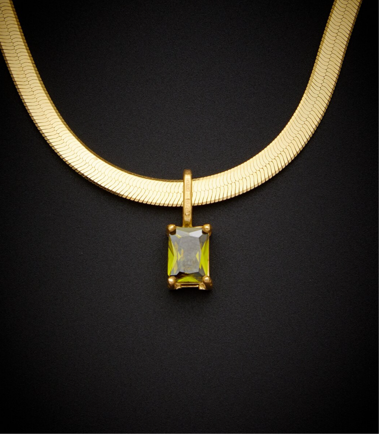 18K Italian Gold Over Silver 1.00ct. tw. Birthstone
Herringbone Necklace