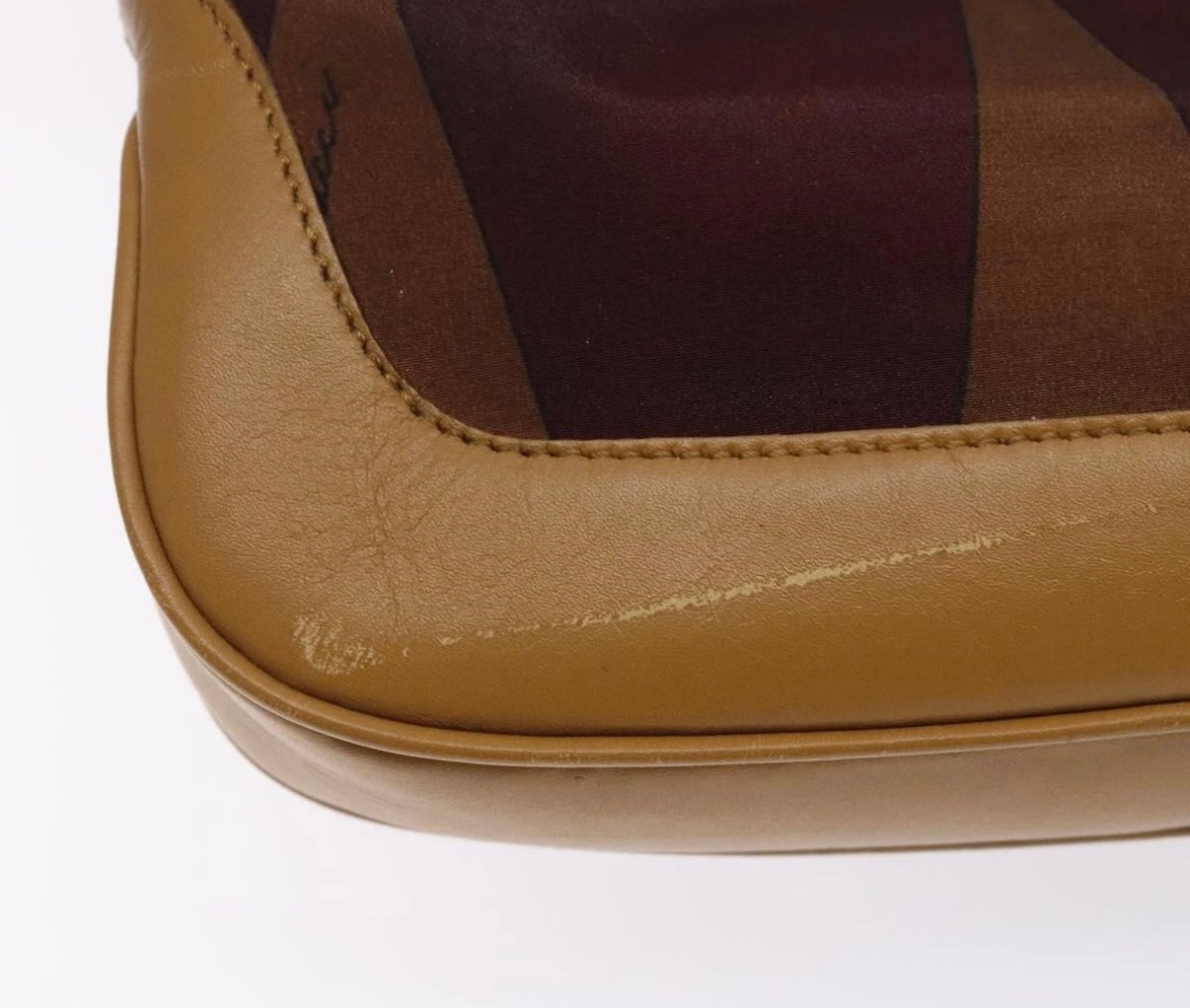 Gucci Jackie Chain Shoulder Bag – Brown Nylon & Gold Hardware