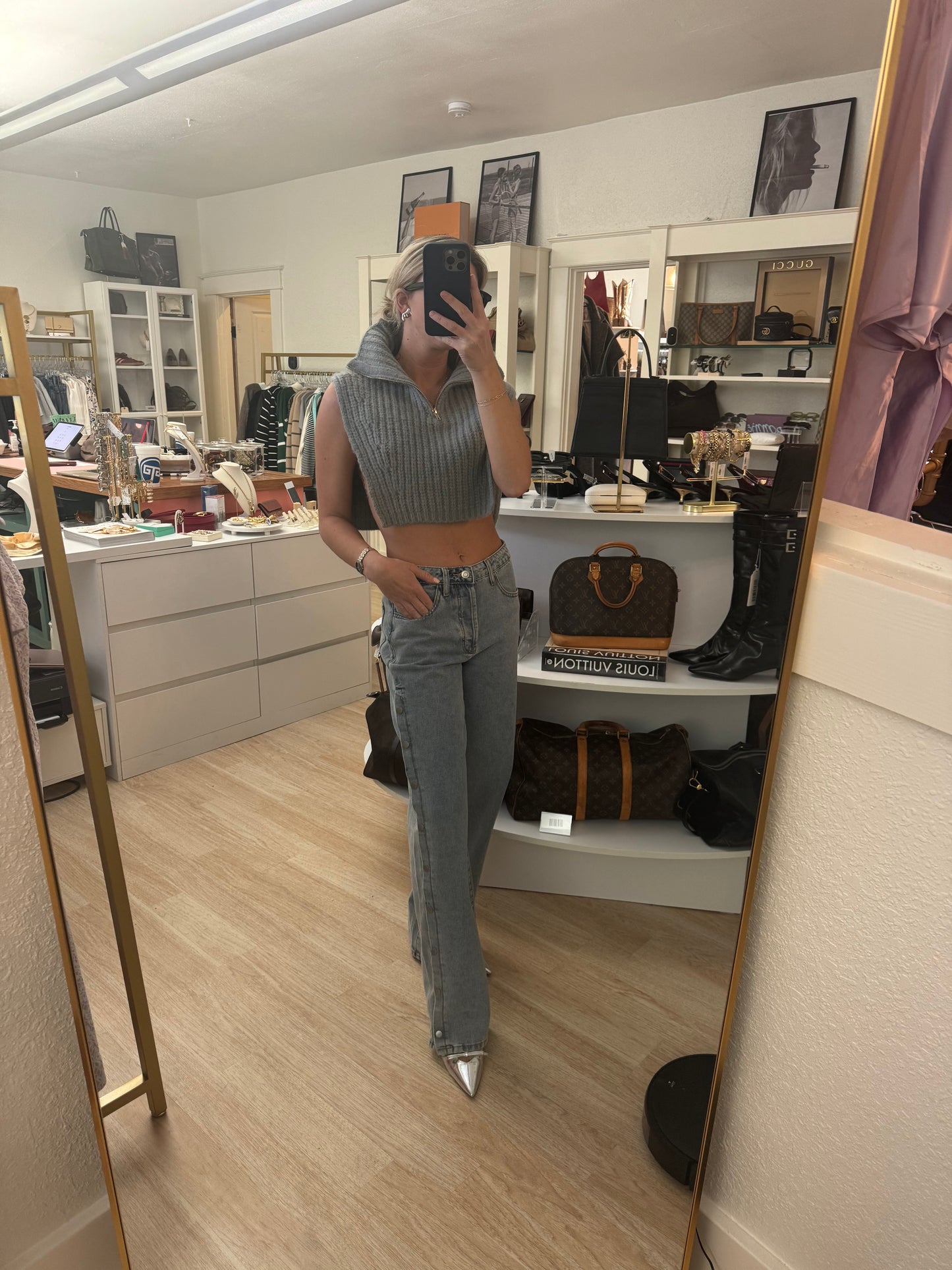 So Me Button Denim