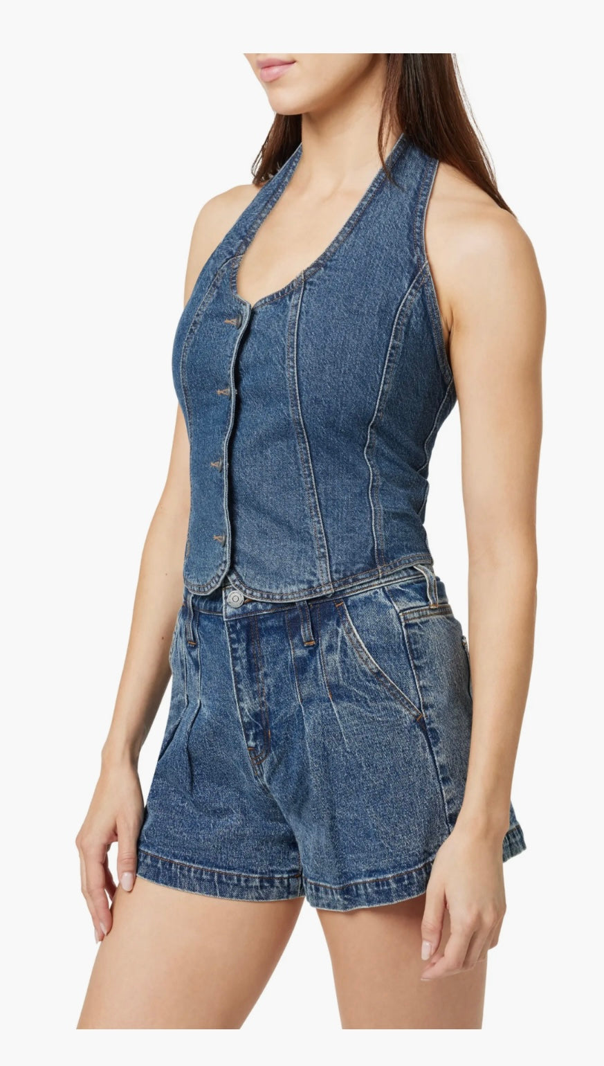Denim Halter Top