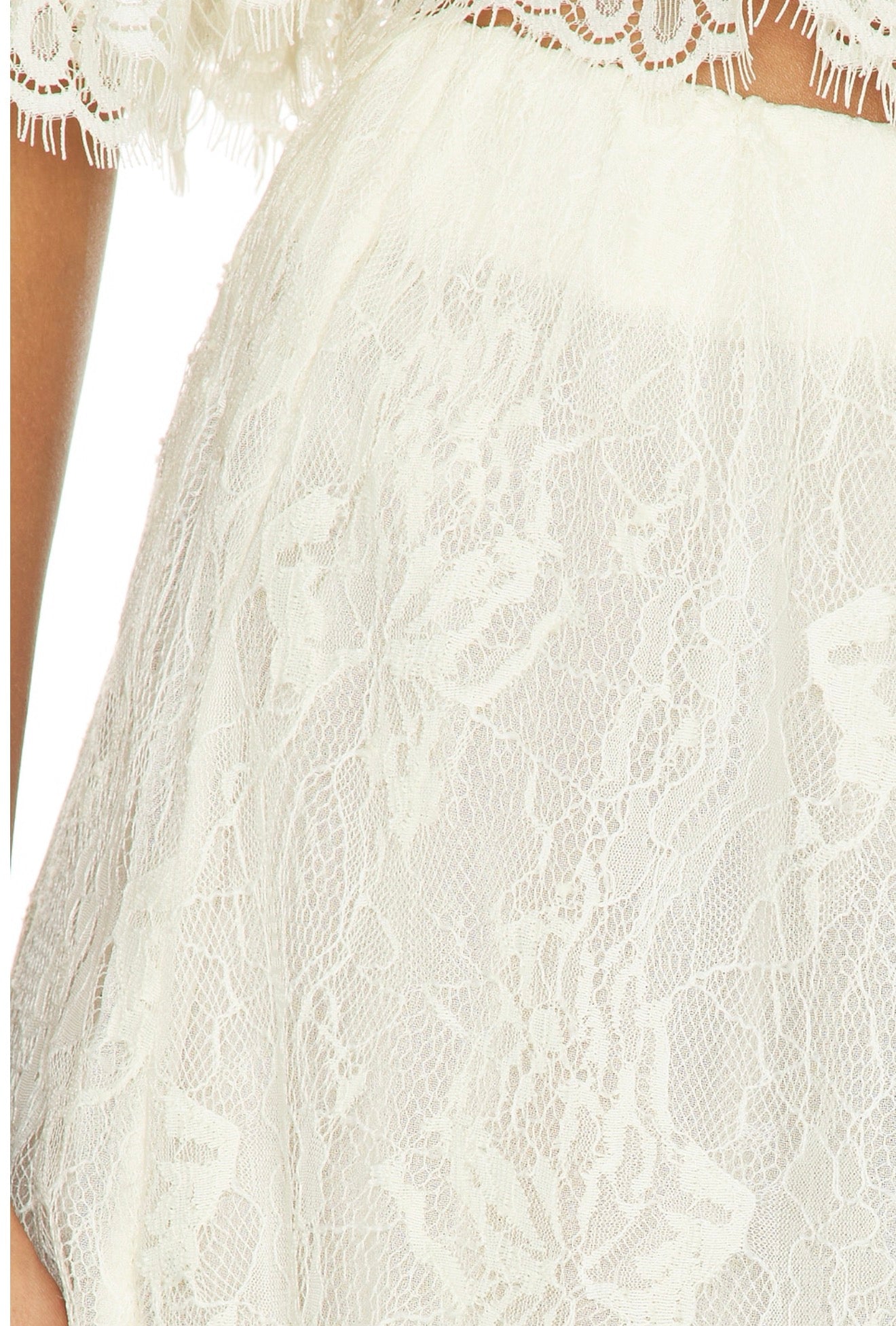 Waist Elasticated Lace Shorts