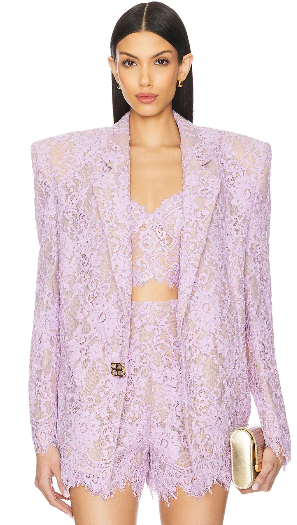 Capri Lilac Lace Blazer