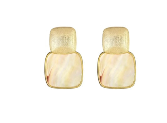 Mini Square Drop Earrings