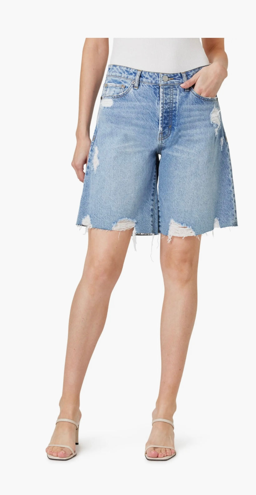 Easy Long Denim Short