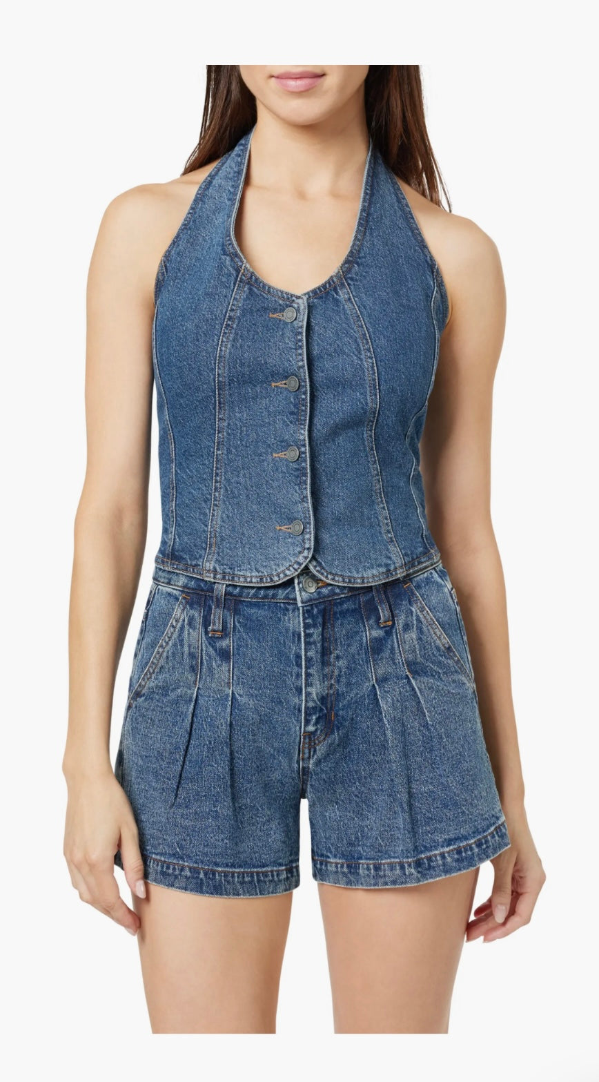 Denim Halter Top