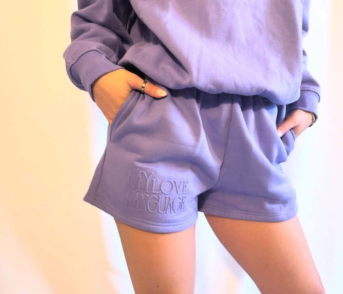 Lilac Crewneck Short Set-Put Me On