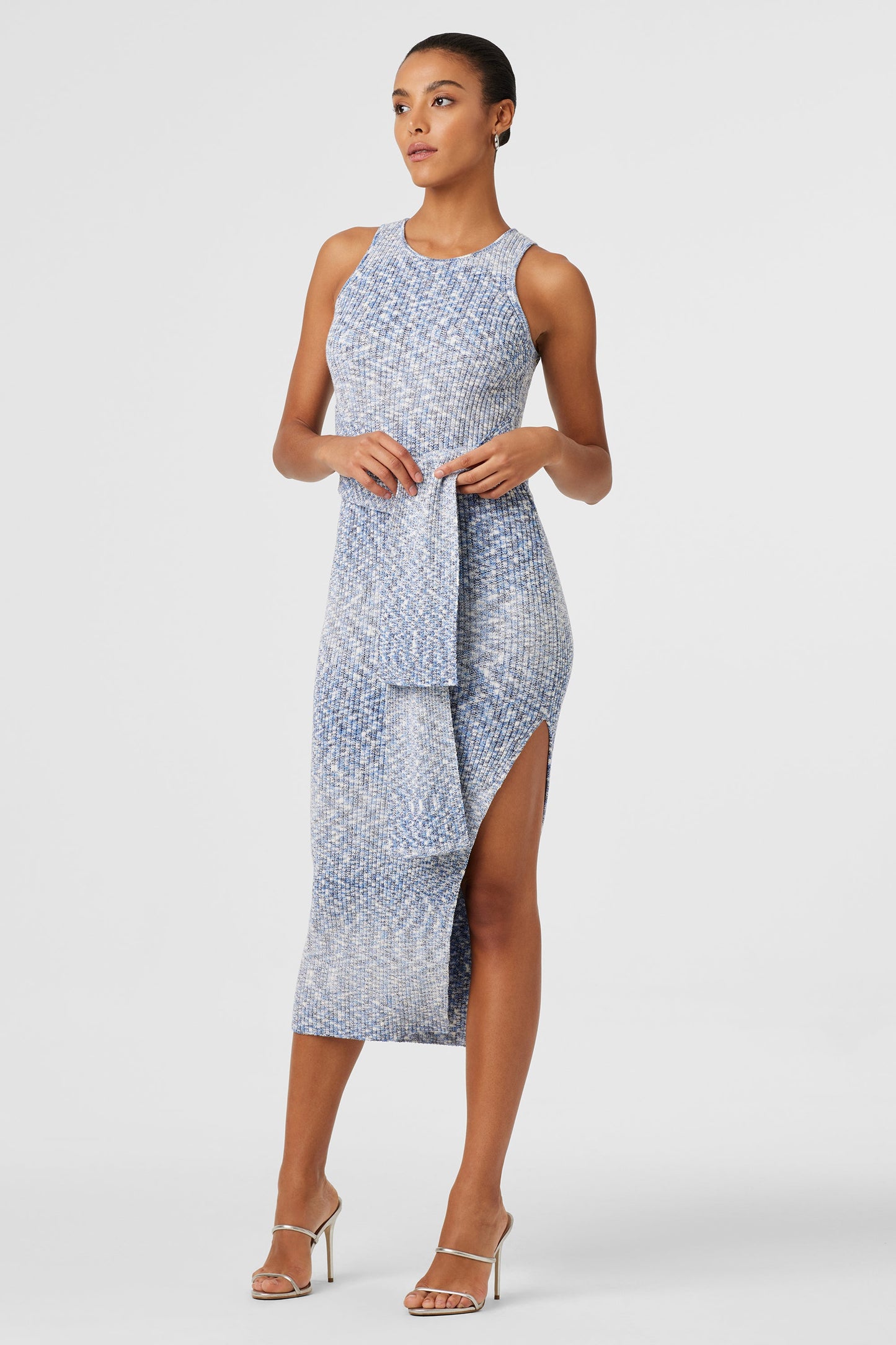 Penny Racer Tie Front Midi Dress