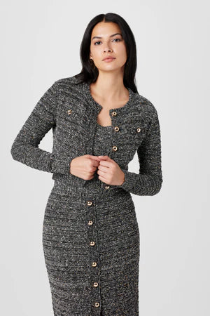 MILLER EMBELLISHED POINTELLE CARDIGAN -TOCCIN