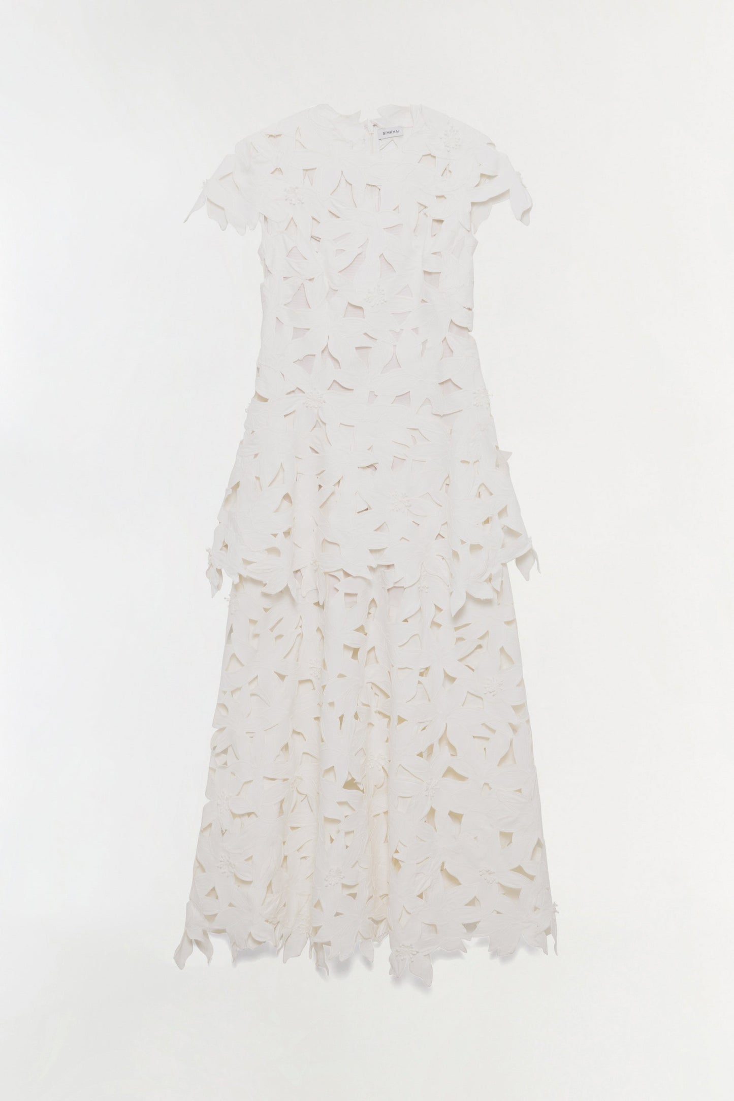 Neve Embroidered Cotton Midi Dress