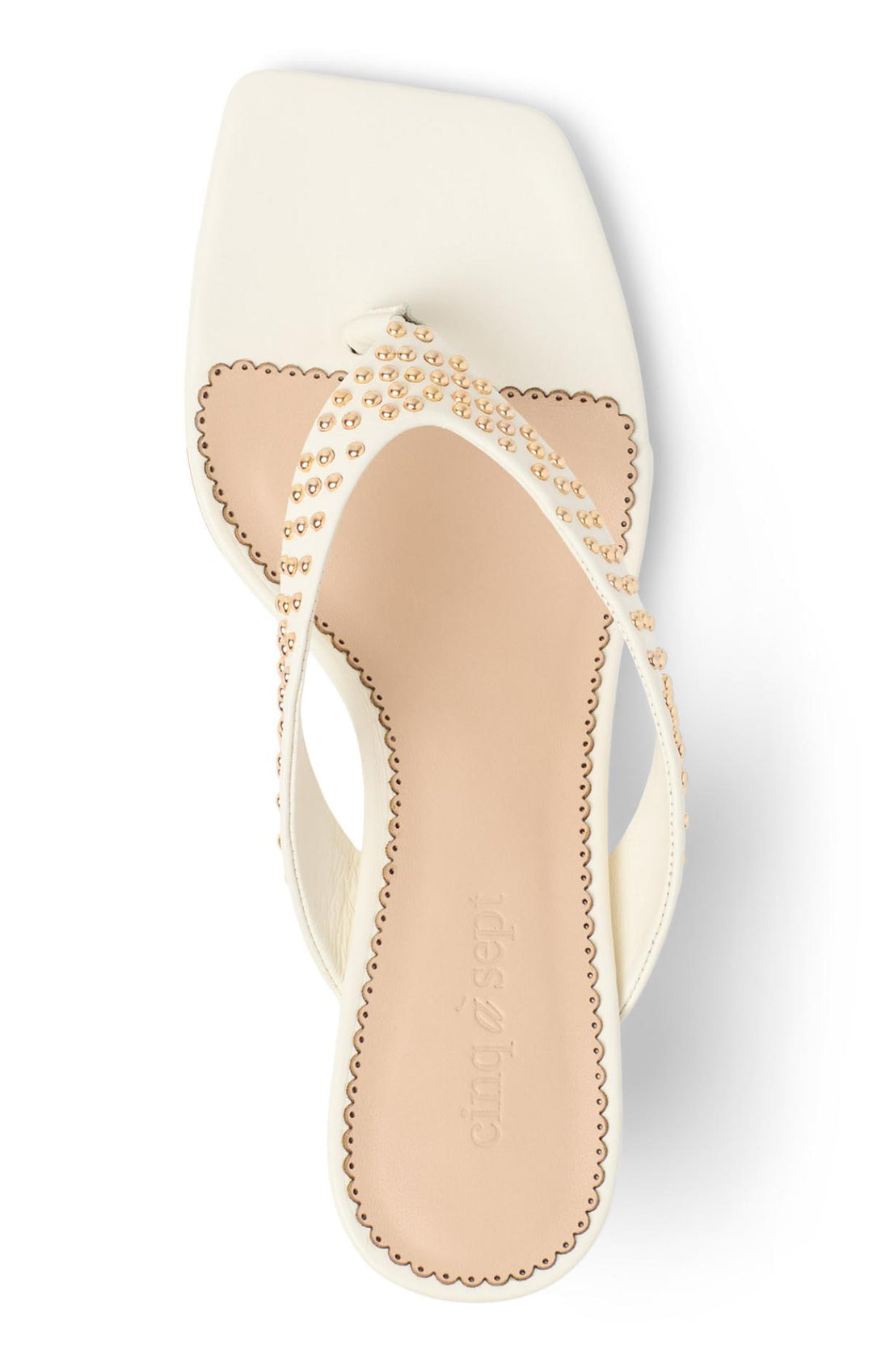 FRANKIE STUDDED LEATHER KITTEN HEEL CINQ Á SEPT