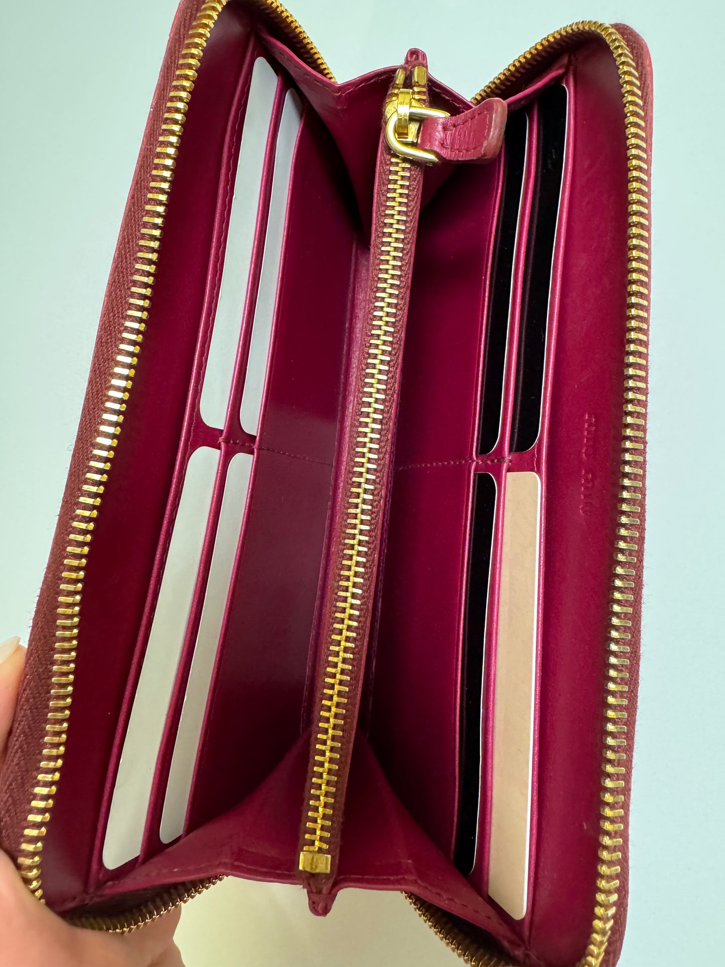 Miu Miu Red Leather Long Wallet