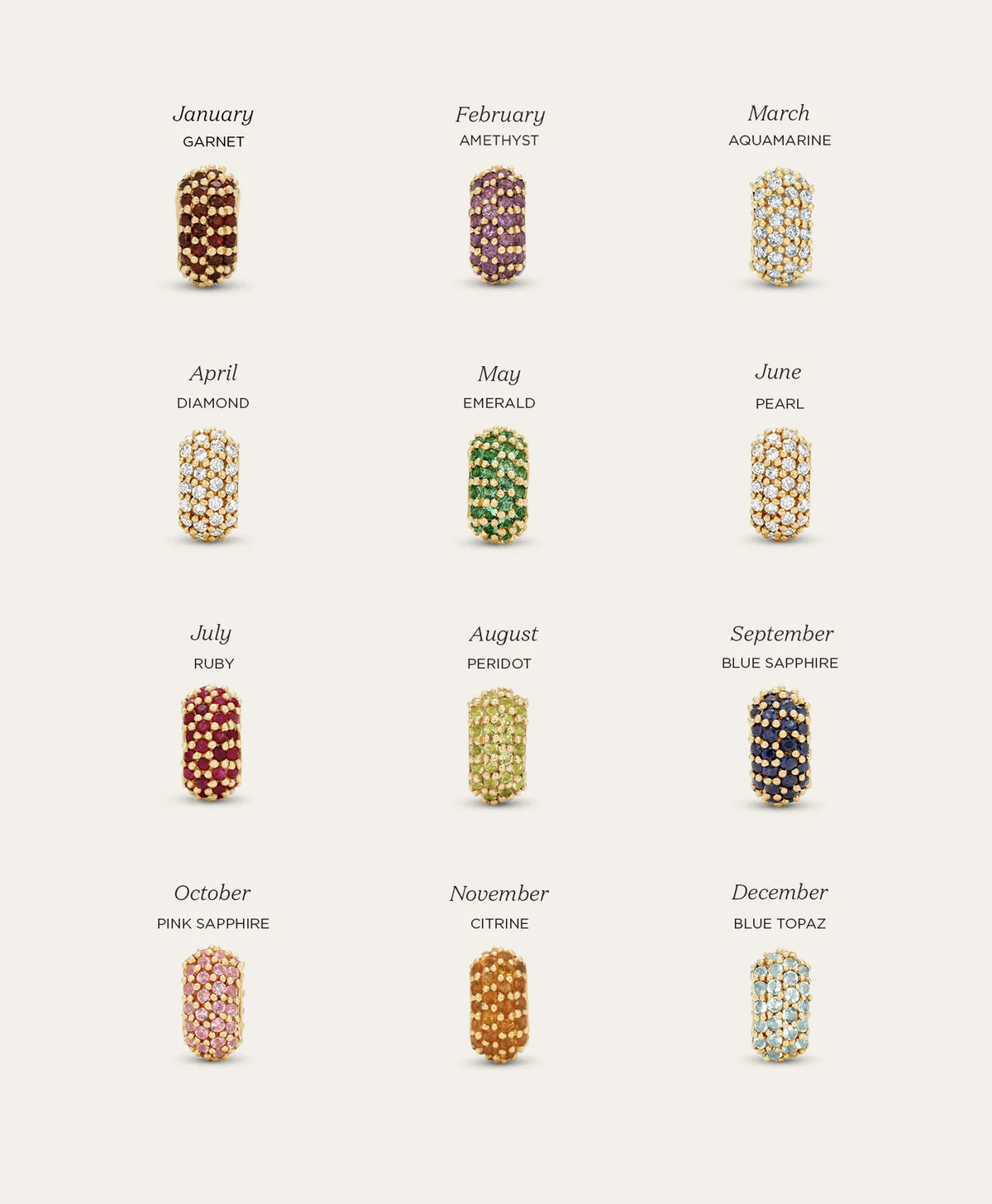 Wide Pavé Emerald Mini Bead