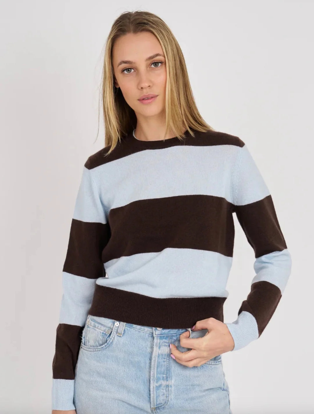 Crew Cashmere Rugby Stripe
