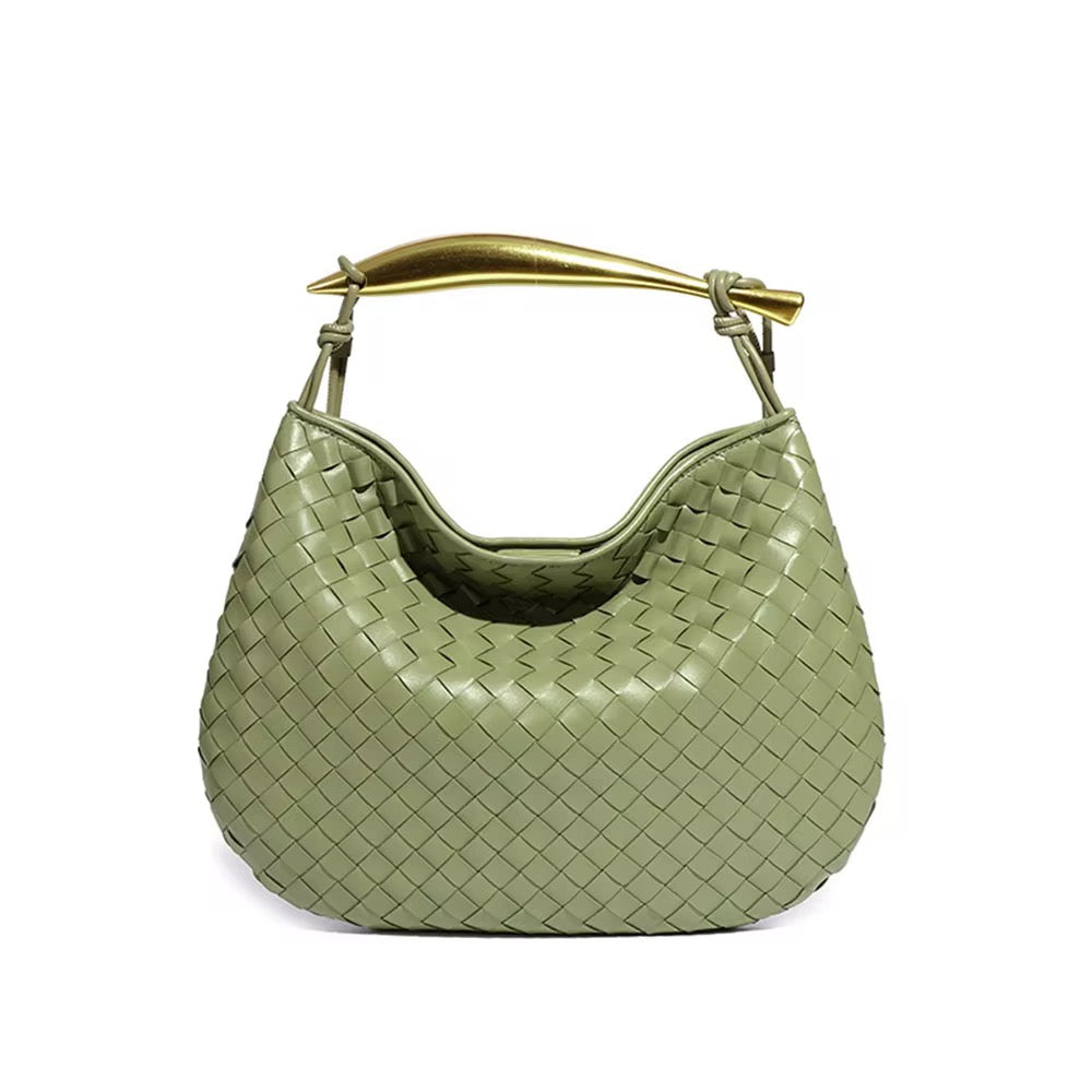 Luna Woven PU Leather Evening Clutch
