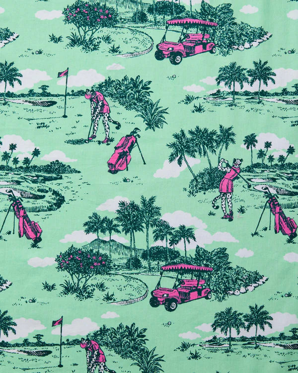 Golf Toile - Short PJ Set - Putting Green
