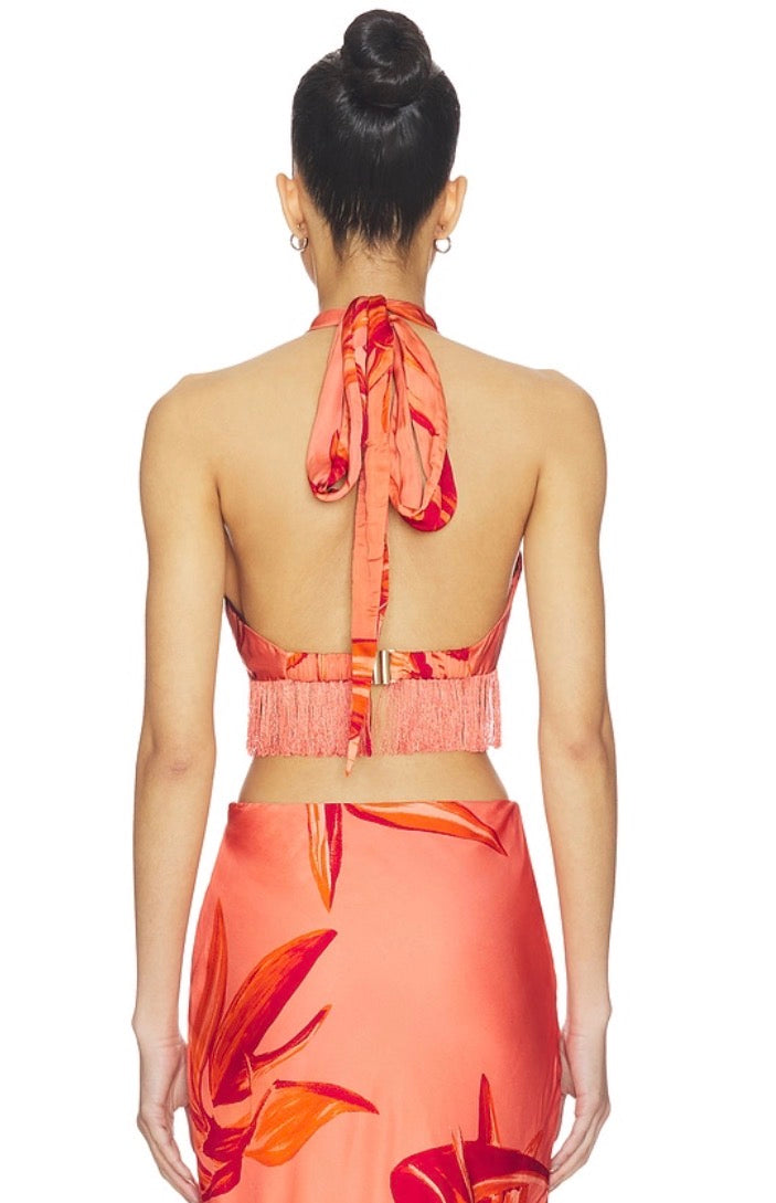 Fringe Top in Terracotta