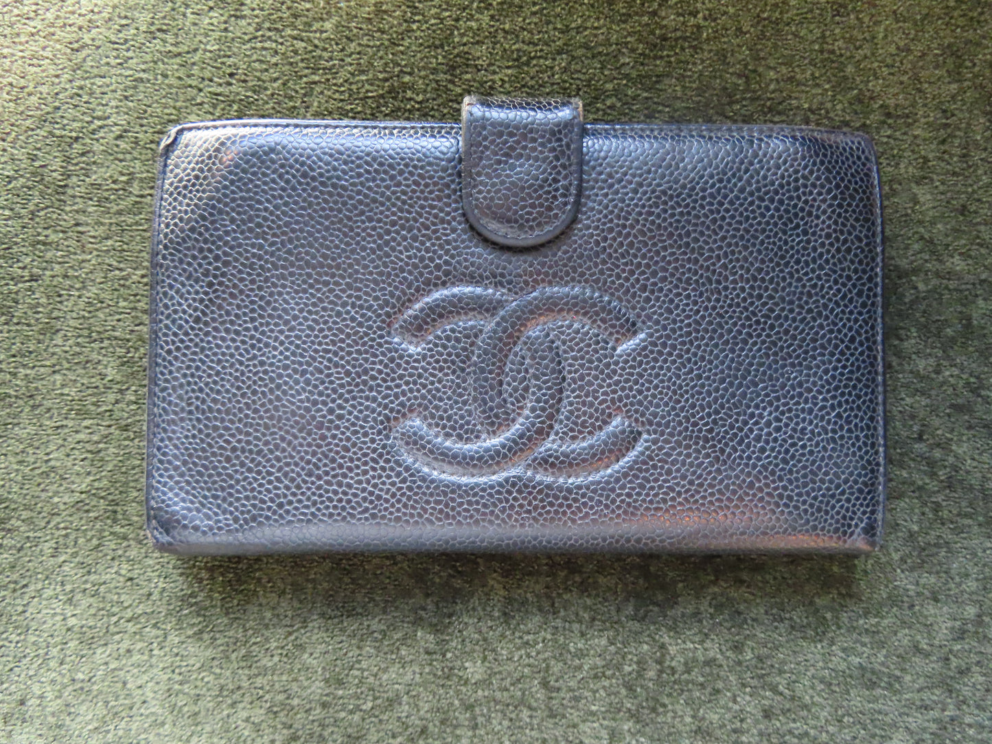 Chanel Caviar Clasp Black Long Wallet