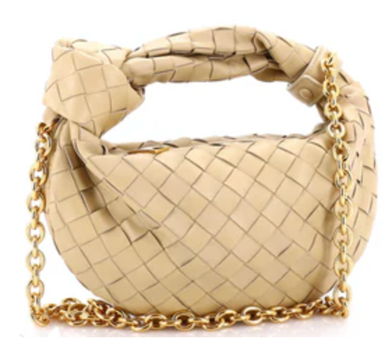 Bottega Veneta BV Jodie Chain Hobo Intrecciato Nappa Mini