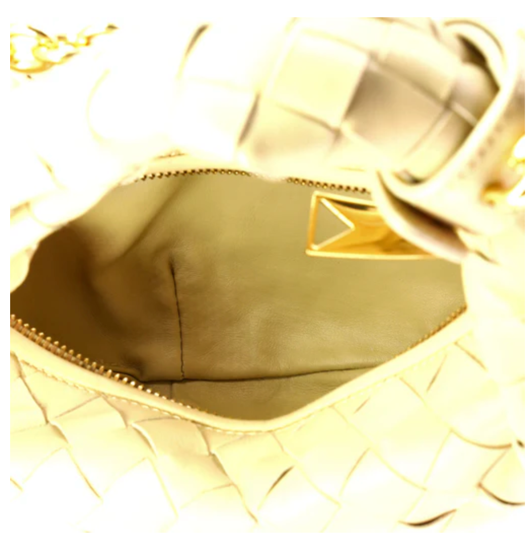 Bottega Veneta BV Jodie Chain Hobo Intrecciato Nappa Mini