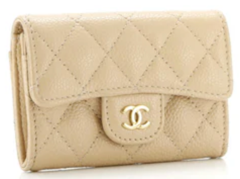 Chanel Classic Flap Card Case Quilted Caviar